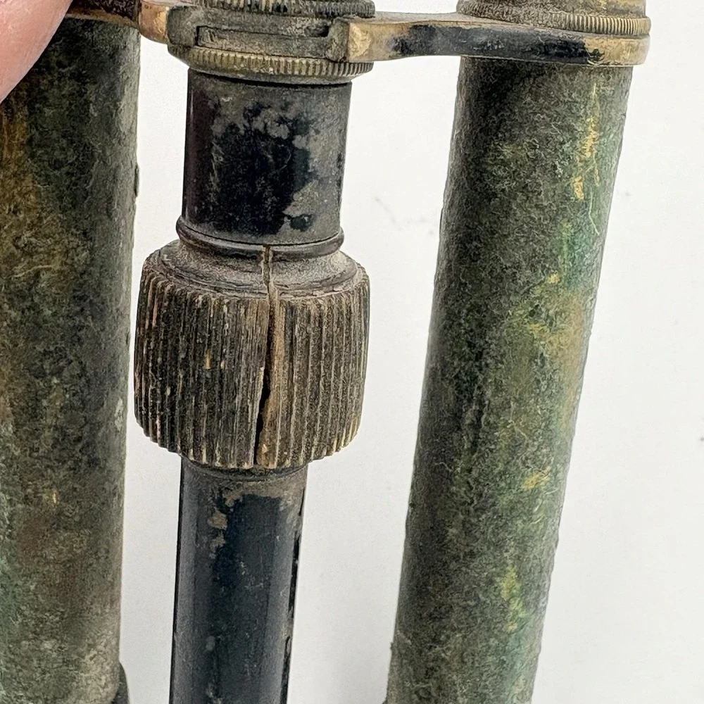 Rare Antique Naval Telescope Binoculars C1860 Brass Patina